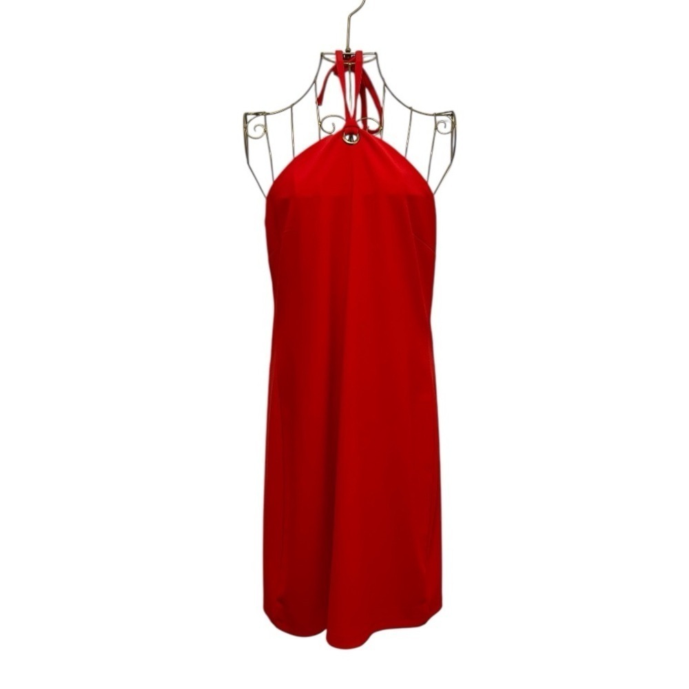 BOSTON PROPER Red Halter Mini Evening Dress Size XS